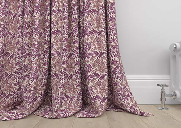 Leaf Vine, Claret - Made to Measure Curtains - Image 6